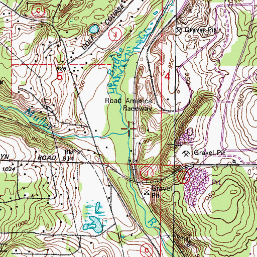 Topographic Map of LaBudde Creek, WI
