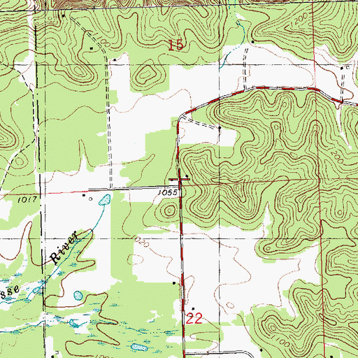 Topographic Map of LaCrosse Valley School, WI