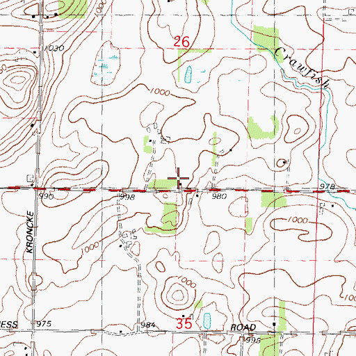 Topographic Map of LaFollette School, WI