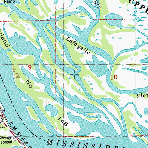 Topographic Map of Lafayette Slough, WI