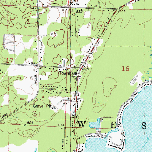 Topographic Map of Lake Drive School, WI