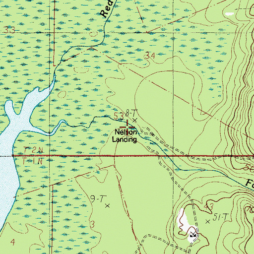 Topographic Map of Nelson Landing, AL