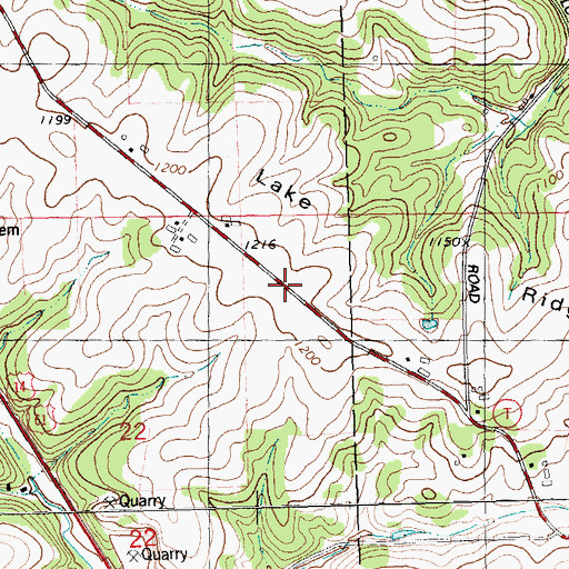 Topographic Map of Lake Ridge, WI