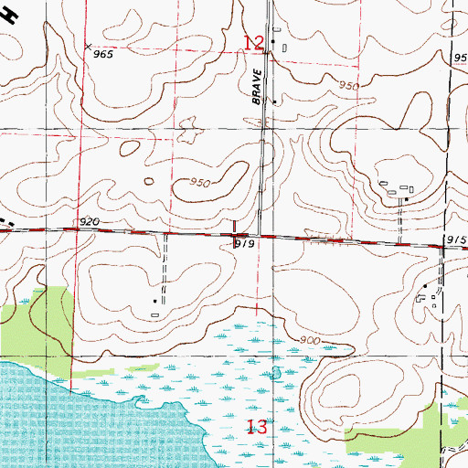 Topographic Map of Lake View School, WI