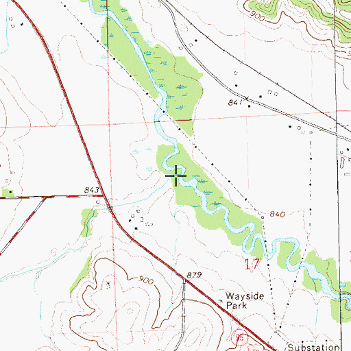 Topographic Map of Lakes Coulee Creek, WI