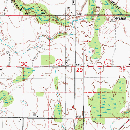 Topographic Map of Lakeview School, WI