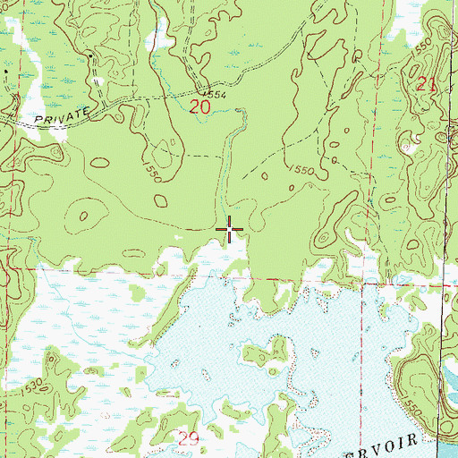 Topographic Map of Langley Creek, WI