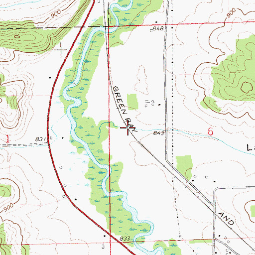 Topographic Map of Larkin Valley, WI