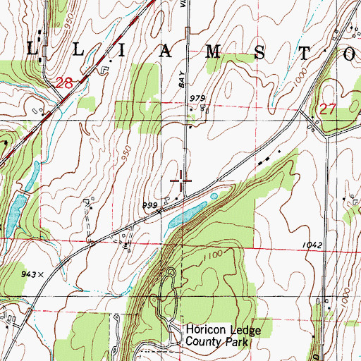 Topographic Map of Ledge School (historical), WI