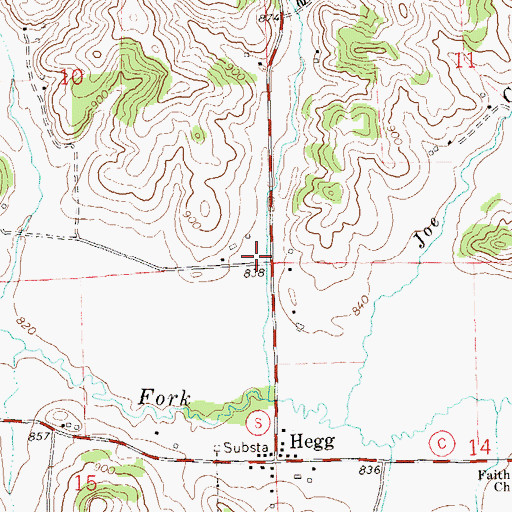 Topographic Map of Legue Coulee, WI