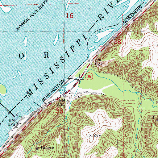 Topographic Map of Leitner Hollow, WI