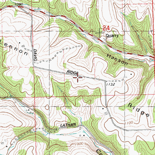 Topographic Map of Lennon Ridge, WI