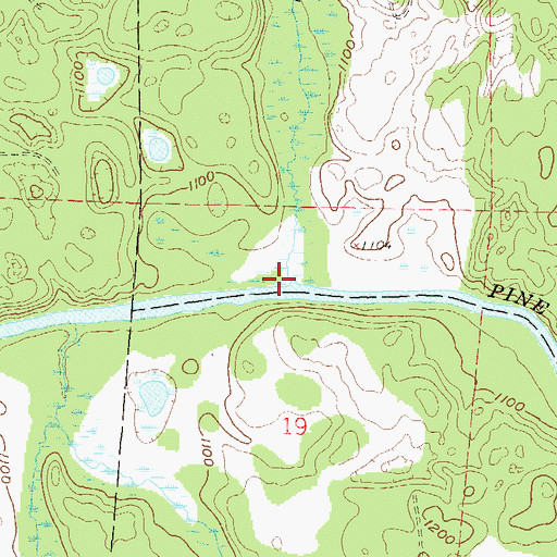 Topographic Map of Lepage Creek, WI