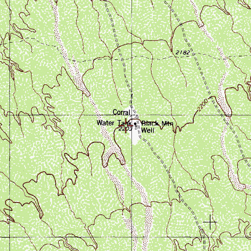 Topographic Map of Black Mountain Well, AZ
