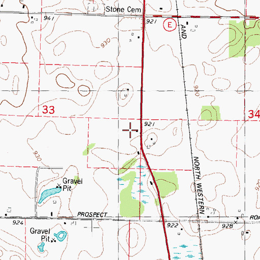 Topographic Map of Liberty Bell School (historical), WI