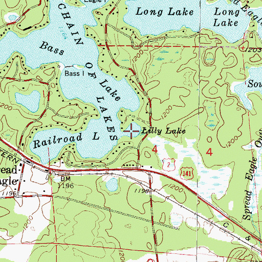 Topographic Map of Lilly Lake, WI