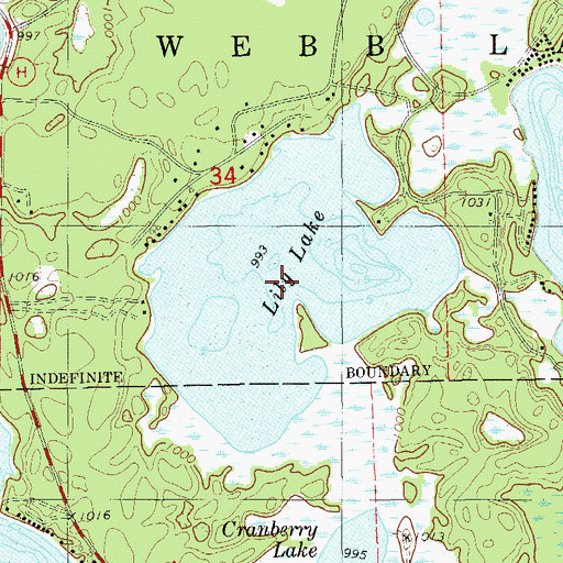 Topographic Map of Lily Lake, WI