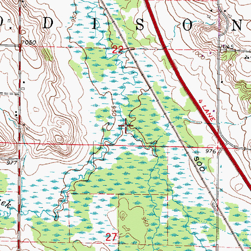 Topographic Map of Limestone Creek, WI