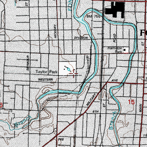 Topographic Map of Lincoln School, WI