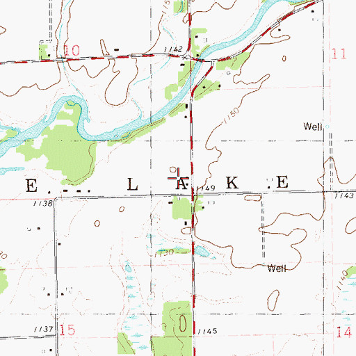 Topographic Map of Lincoln School, WI