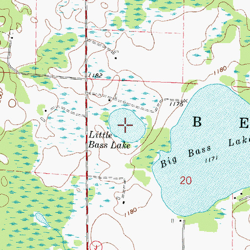 Topographic Map of Little Bass Lake, WI