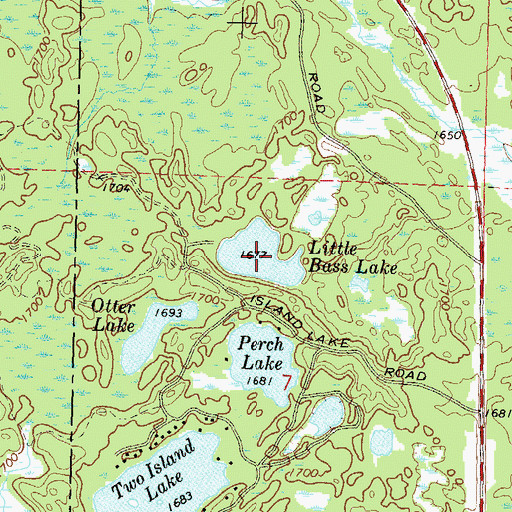 Topographic Map of Little Bass Lake, WI