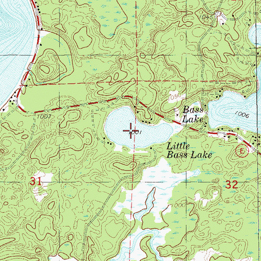 Topographic Map of Little Bass Lake, WI
