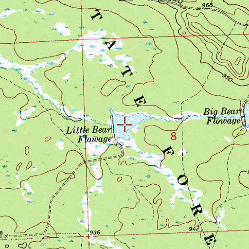 Topographic Map of Little Bear Flowage, WI