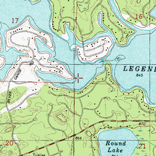 Topographic Map of Little Blacksmith Lake, WI