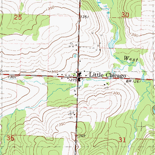 Topographic Map of Little Chicago, WI