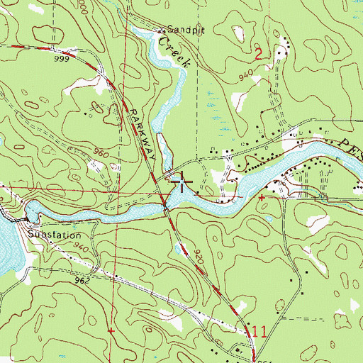 Topographic Map of Little Eagle Creek, WI