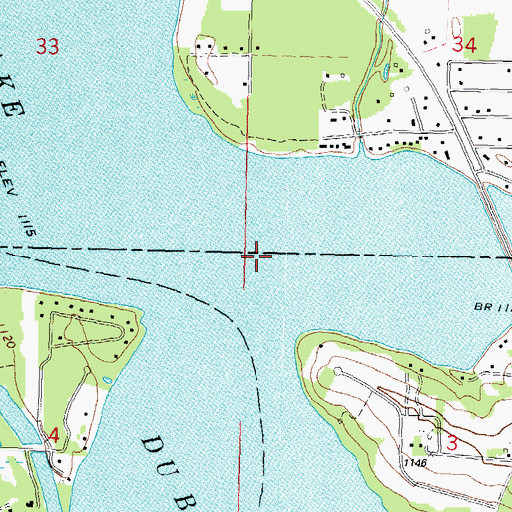 Topographic Map of Little Eau Claire River, WI