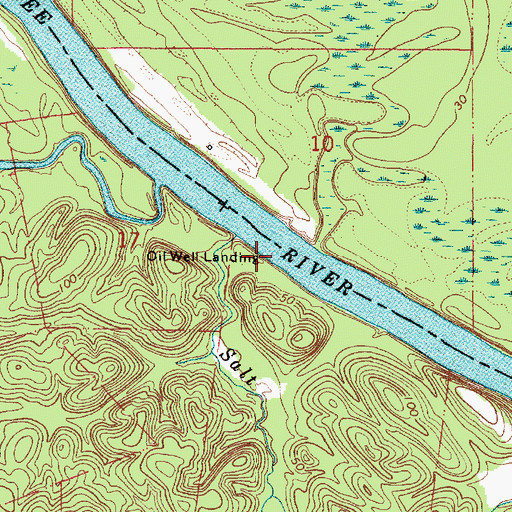 Topographic Map of Oil Well Landing, AL