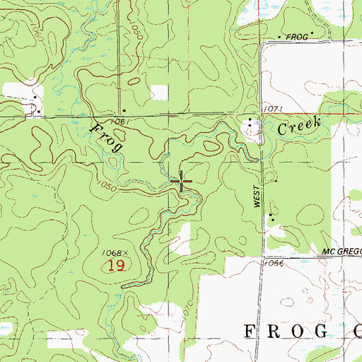 Topographic Map of Little Frog Creek, WI