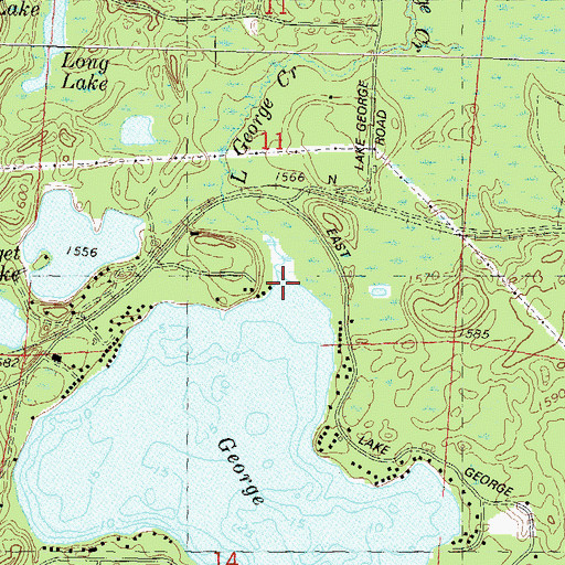 Topographic Map of Little George Creek, WI