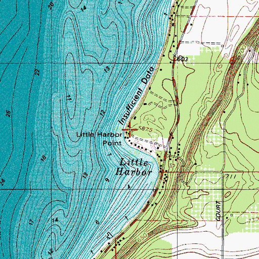 Topographic Map of Little Harbor Point, WI