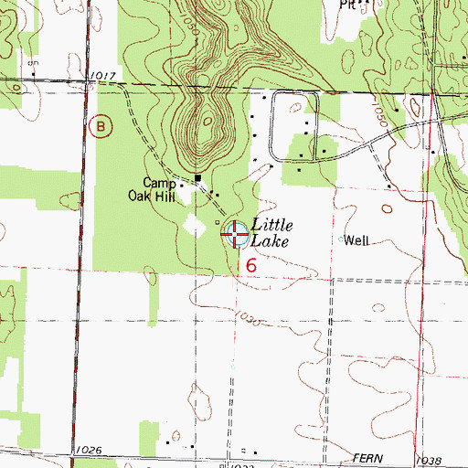 Topographic Map of Little Lake, WI