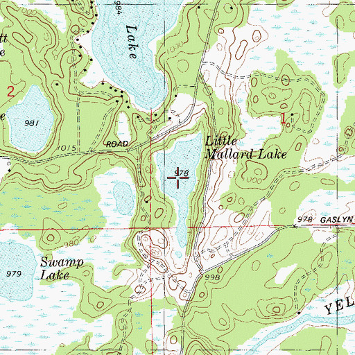 Topographic Map of Little Mallard Lake, WI