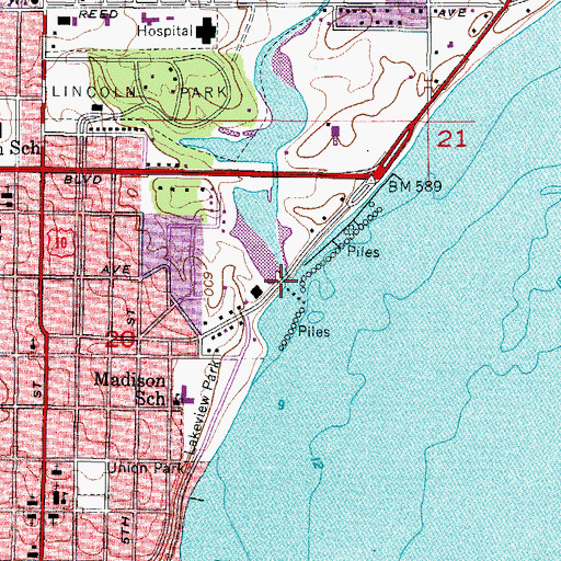 Topographic Map of Little Manitowoc River, WI