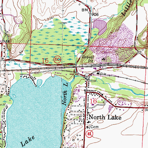 Topographic Map of Little Oconomowoc River, WI