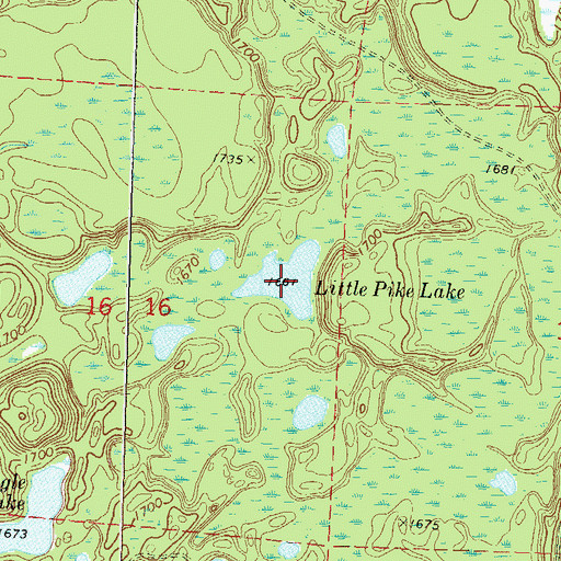 Topographic Map of Little Pike Lake, WI