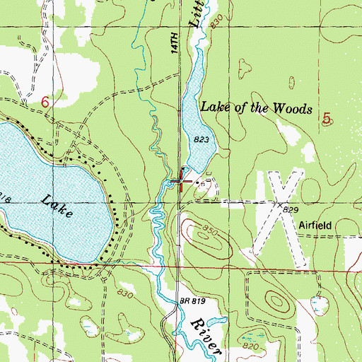 Topographic Map of Little Pine Creek, WI