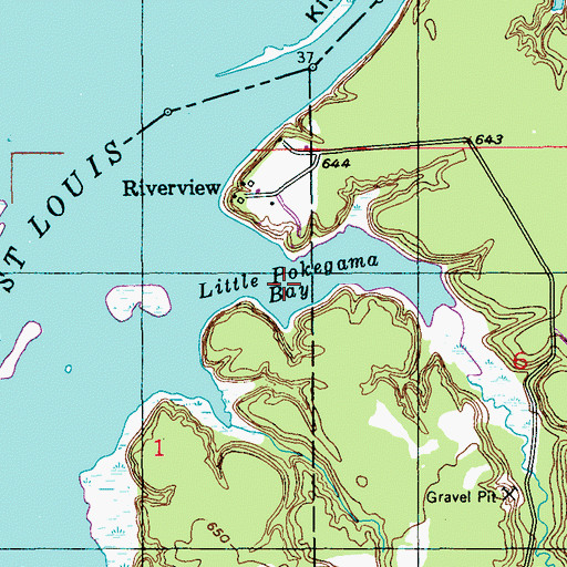 Topographic Map of Little Pokegama Bay, WI