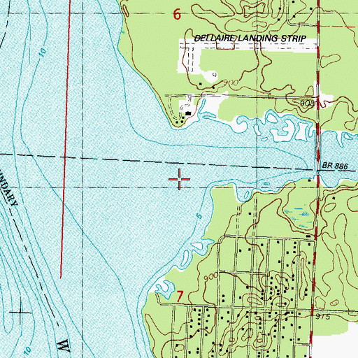 Topographic Map of Little Roche a Cri Creek, WI