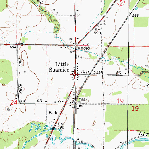 Topographic Map of Little Suamico, WI