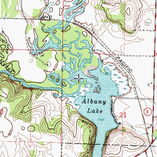 Topographic Map of Little Sugar River, WI