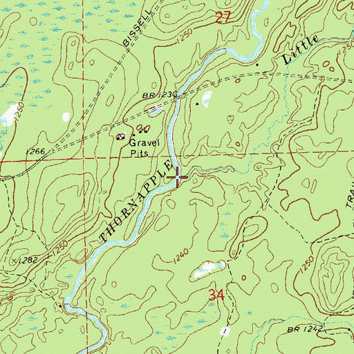 Topographic Map of Little Thornapple River, WI