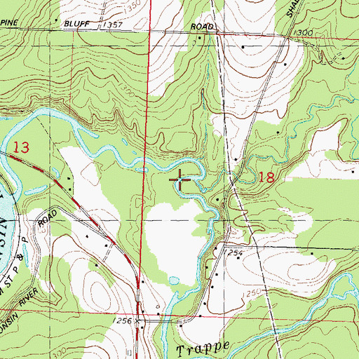 Topographic Map of Little Trappe River, WI