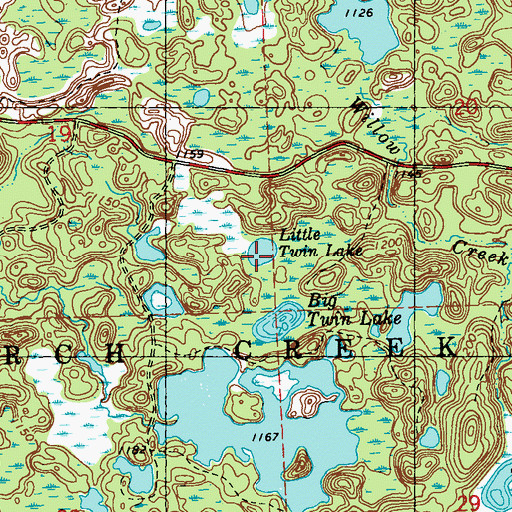 Topographic Map of Little Twin Lake, WI