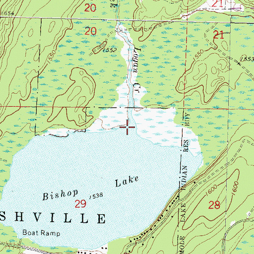 Topographic Map of Logan Creek, WI